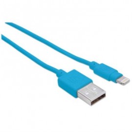 Cable Manhattan Lightning a USB-A 1m Color Azul