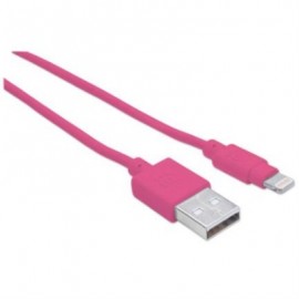 Cable Manhattan Lightning a USB-A 1m Color Rosa