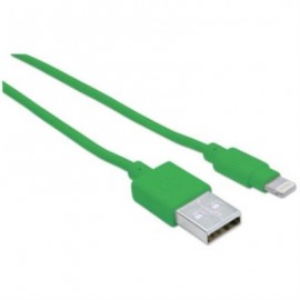 Cable Manhattan Lightning a USB-A 1m Color Verde