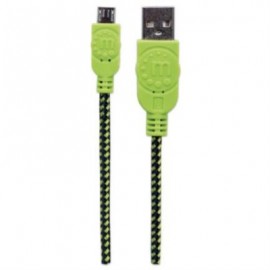 Cable Manhattan Micro-B USB Alta Velocidad 1m Color Negro-Verde