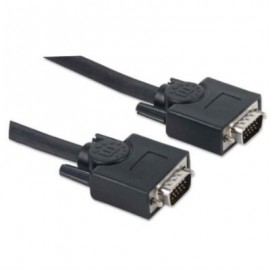 Cable Manhattan para Monitor SVGA HD15 M-M 20m Color Negro