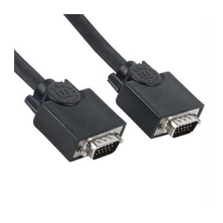 Cable Manhattan SVGA Monitor 8MM HD15M-M 15m Color Negro