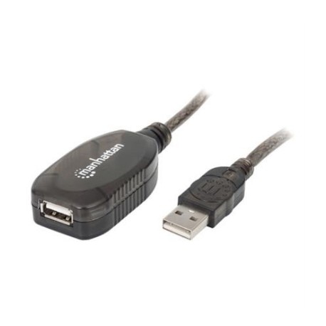 Cable Manhattan USB 2.0 Alta Velocidad Extensión Activa 20m Color Negro