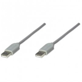 Cable Manhattan USB A-A 1.8m Color Gris