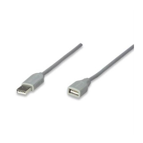 Cable Manhattan USB A-A Extensión 1.8m Color Gris