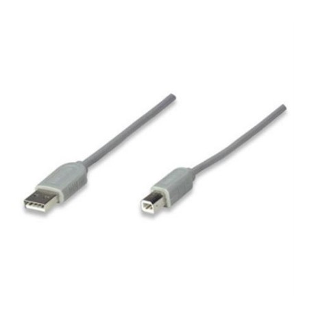 Cable Manhattan USB A-B 1.8m Color Gris