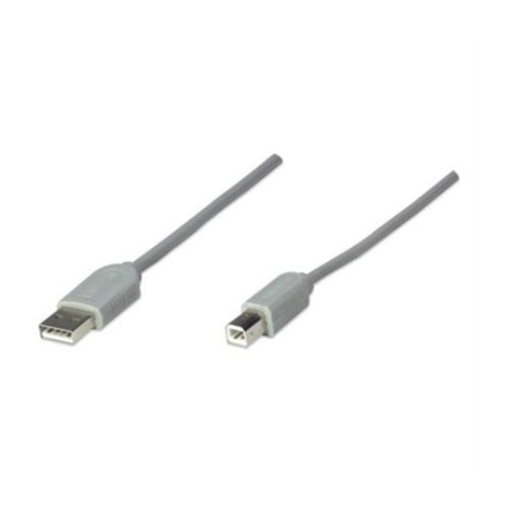 Cable Manhattan USB A-B 3m Color Gris