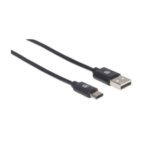 Cable Manhattan USB A-C 2.0 Alta Velocidad 2m Color Negro