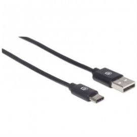 Cable Manhattan USB A-C 2.0 Alta Velocidad 50cm Color Negro