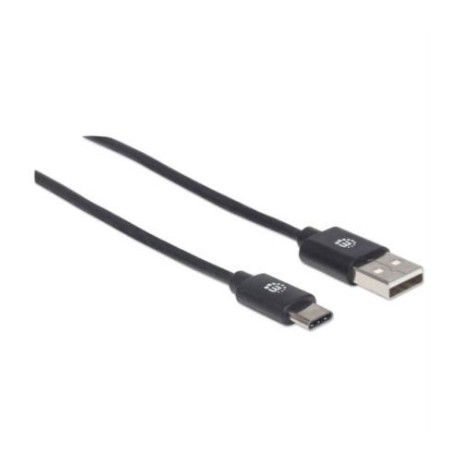 Cable Manhattan USB A-C 2.0 Alta Velocidad 50cm Color Negro