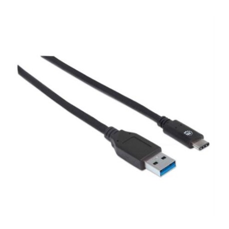 Cable Manhattan USB A-C 3.2 Súper Velocidad 1m Color Negro