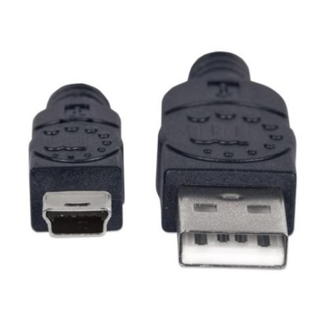 Cable Manhattan USB Mini B Alta Velocidad 2.0 A 1.8m Color Negro