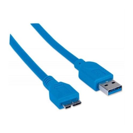 Cable Manhattan USB-A 3.2 Gen1 a USB Micro-B 1m Color Azul