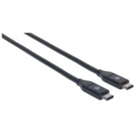 Cable Manhattan USB-C 3.2 Súper Velocidad 1m Color Negro