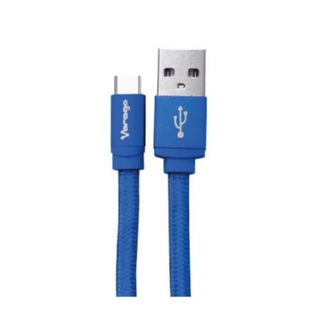 CABLE VORAGO CAB-123 USB-TIPO C 1 METRO CARGA RAPIDA AZUL