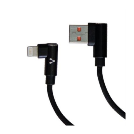 Cable Vorago CAB-306 USB Tipo A Lightning 2.4A 90 Grados Color Negro