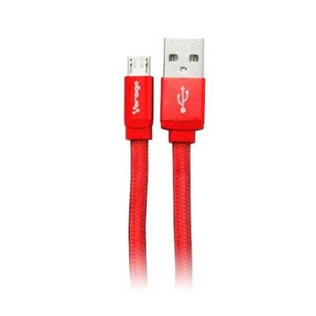 CABLE VORAGO USB CAB-113 ROJO USB 2 A MICRO USB 1METROS BOLS