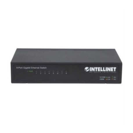 Switch Intellinet Escritorio Ethernet Gigabit 8 Puertos Color Negro,Switch Manhattan HDMI 4K 3 Puertos Color Negro