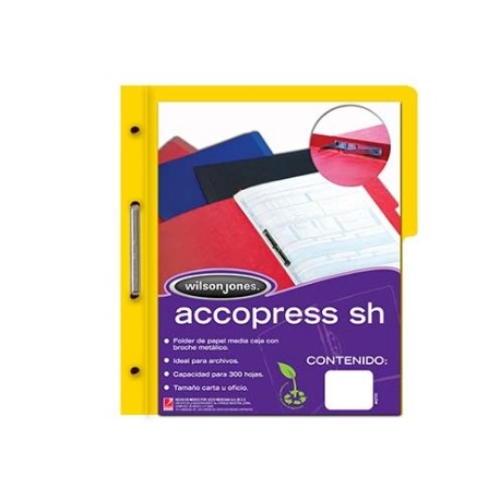 CARPETA ACCO PRESS MC P4552 CARTA AMARILLO C/10