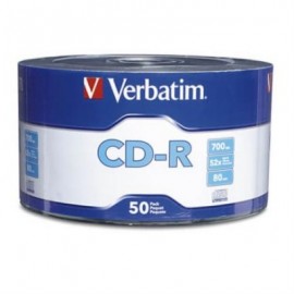 DISCO COMPACTO VERBATIM CD-R 80MIN/700MB 52X TORRE 50 UNIDADES