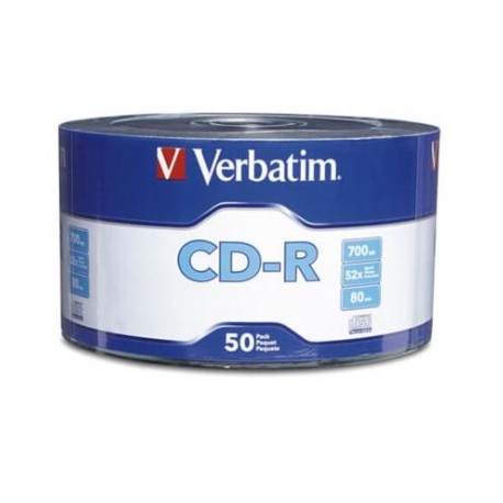 DISCO COMPACTO VERBATIM CD-R 80MIN/700MB 52X TORRE 50 UNIDADES