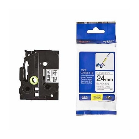 CINTA BROTHER FLEXIBLE NEGRO SOBRE BLANCO 24MM,CINTA BROTHER INDUSTRIAL NEGRO/BLANCO 24MM,CINTA BROTHER LAMINADA AMARILLO/NEGRO