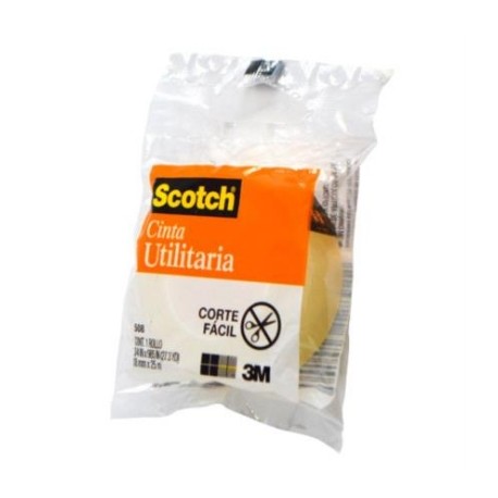 Cinta 3M Scotch 508 18mmx25mm Económica en Bolsa C/8