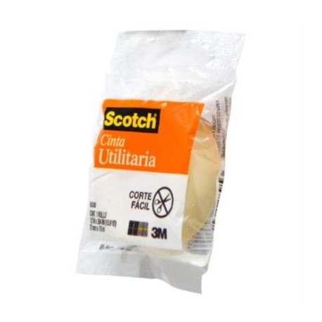 Cinta 3M Scotch 508 en Bolsa 0.012x10m Paquete C/8