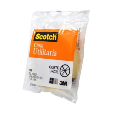 Cinta 3M Scotch 508 en Bolsa 0.018x66m Paquete C/8