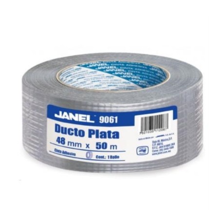 Cinta Adhesiva Janel Ducto 9061 Plata 48mmx50m Pza