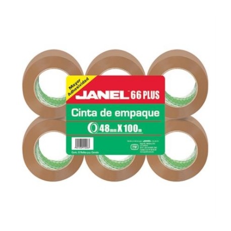 CINTA JANEL EMPAQUE CANELA .048X100MTS PAQ C/6