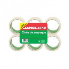 CINTA JANEL EMPAQUE TRANSP .048X50MTS PAQ C/6