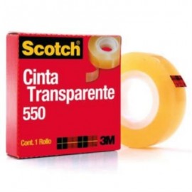 Cinta Scotch 3M 550 19x33 Transparente Adhesiva