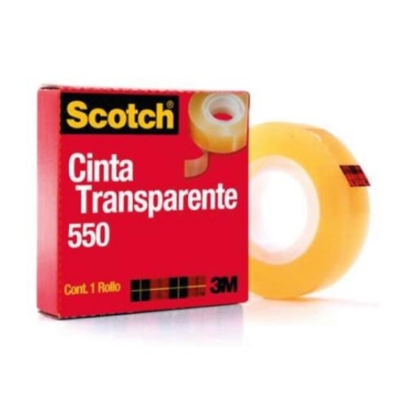 Cinta Scotch 3M 550 19x33 Transparente Adhesiva