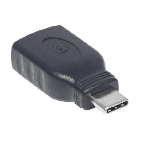 Adaptador Manhattan USB-C 3.1 Gen 1 Super Velocidad CM/AH 5 Gbps Color Negro