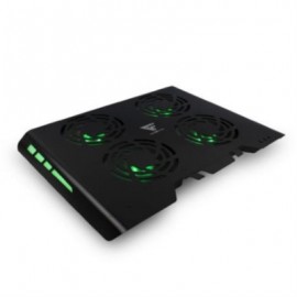 Base Enfriadora Vorago Game Factor CPG400 Laptop 4 Ventiladores RGB Aluminio USB Color Negro