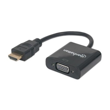 Convertidor Manhattan Video HDMI a SVGA Bolsa Color Negro