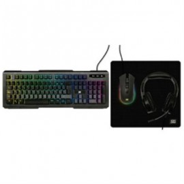 Kit Teclado Mouse y Audífonos Vorago Start The Game KMH-501 Gamer Color Negro