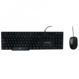 KIT TECLADO PERFECT CHOICE ANTIDERRAMES CONEXIoN USB NEGRO