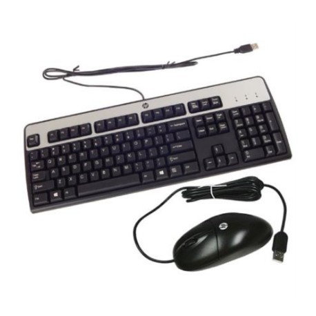 Kit Teclado y Mouse HPE USB US Color Negro