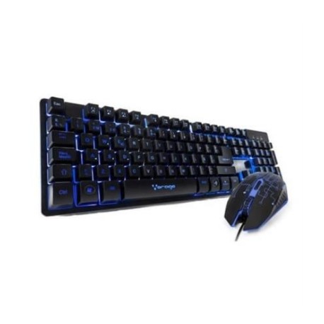 Kit Teclado y Mouse Vorago Start The Game Retroiluminado USB